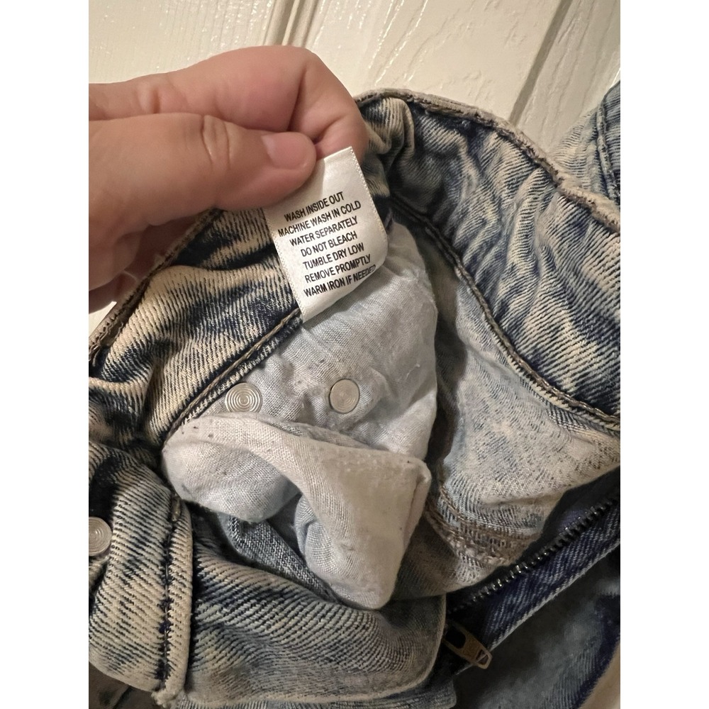 Highway Jeans Juniors Size 1 Distressed Ripped Denim Grunge High Rise Wide Leg - Picture 6 of 9